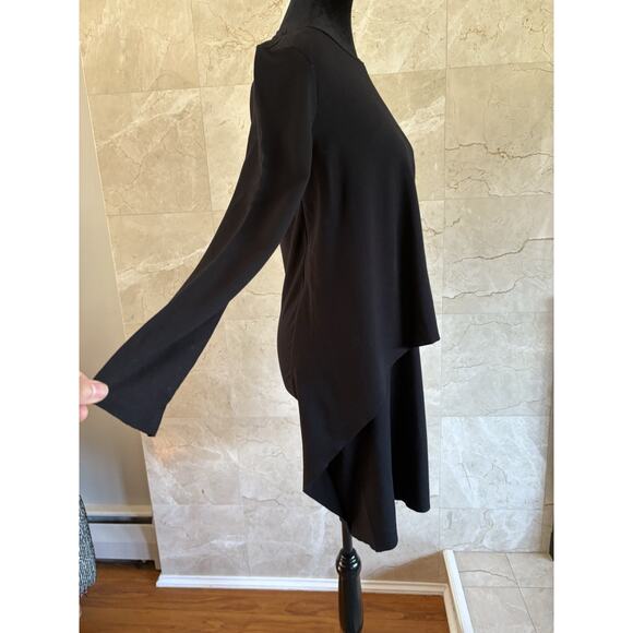 COS Double Layer Black Dress – XS Long Sleeve Fall Avante Garde Minimalist Chic - Picture 5 of 9